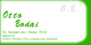 otto bodai business card