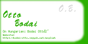 otto bodai business card